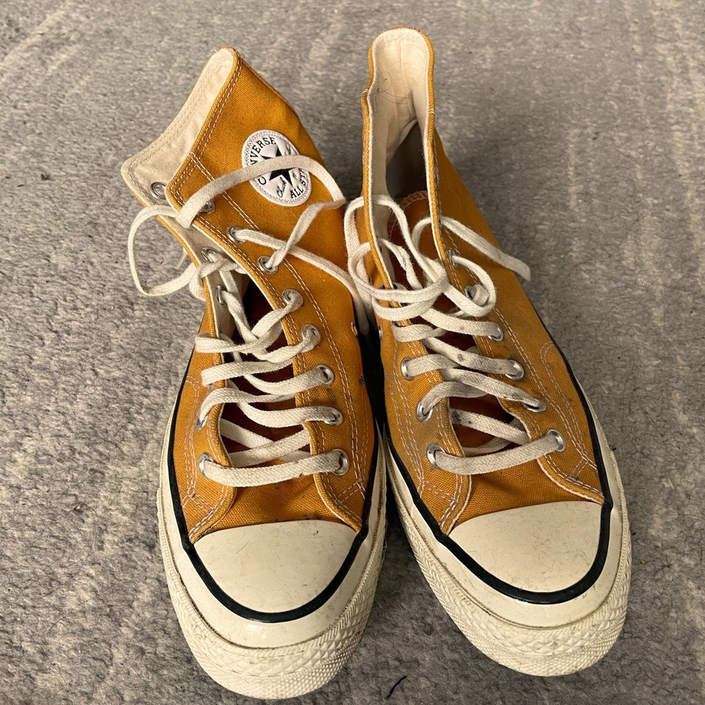Men’s Gold Converse High Tops